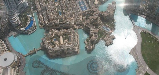 Dubai Fountain From At The Top Of Burj Khalifa